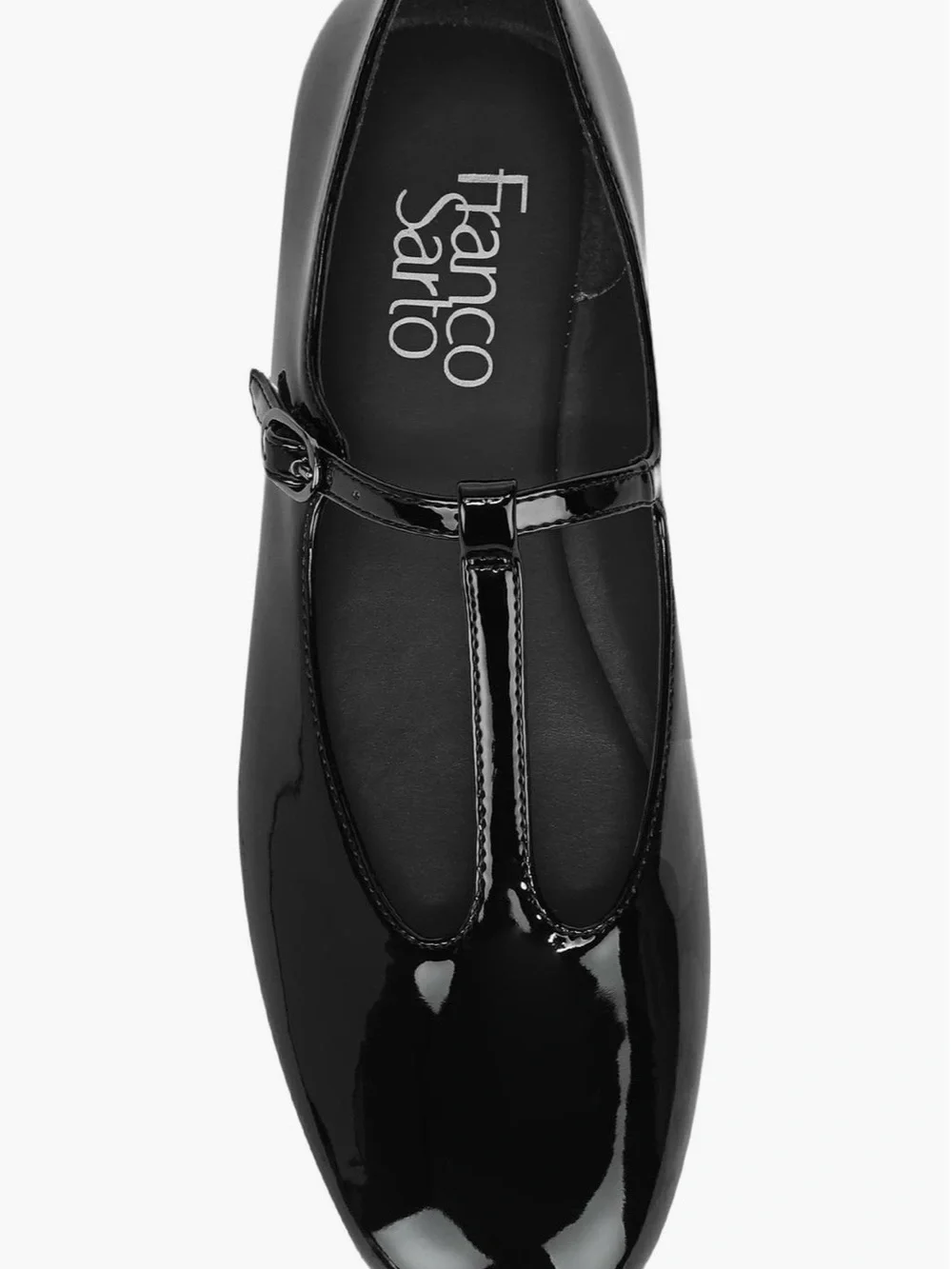 Arden Patent Leather Mary Jane Flats - Black